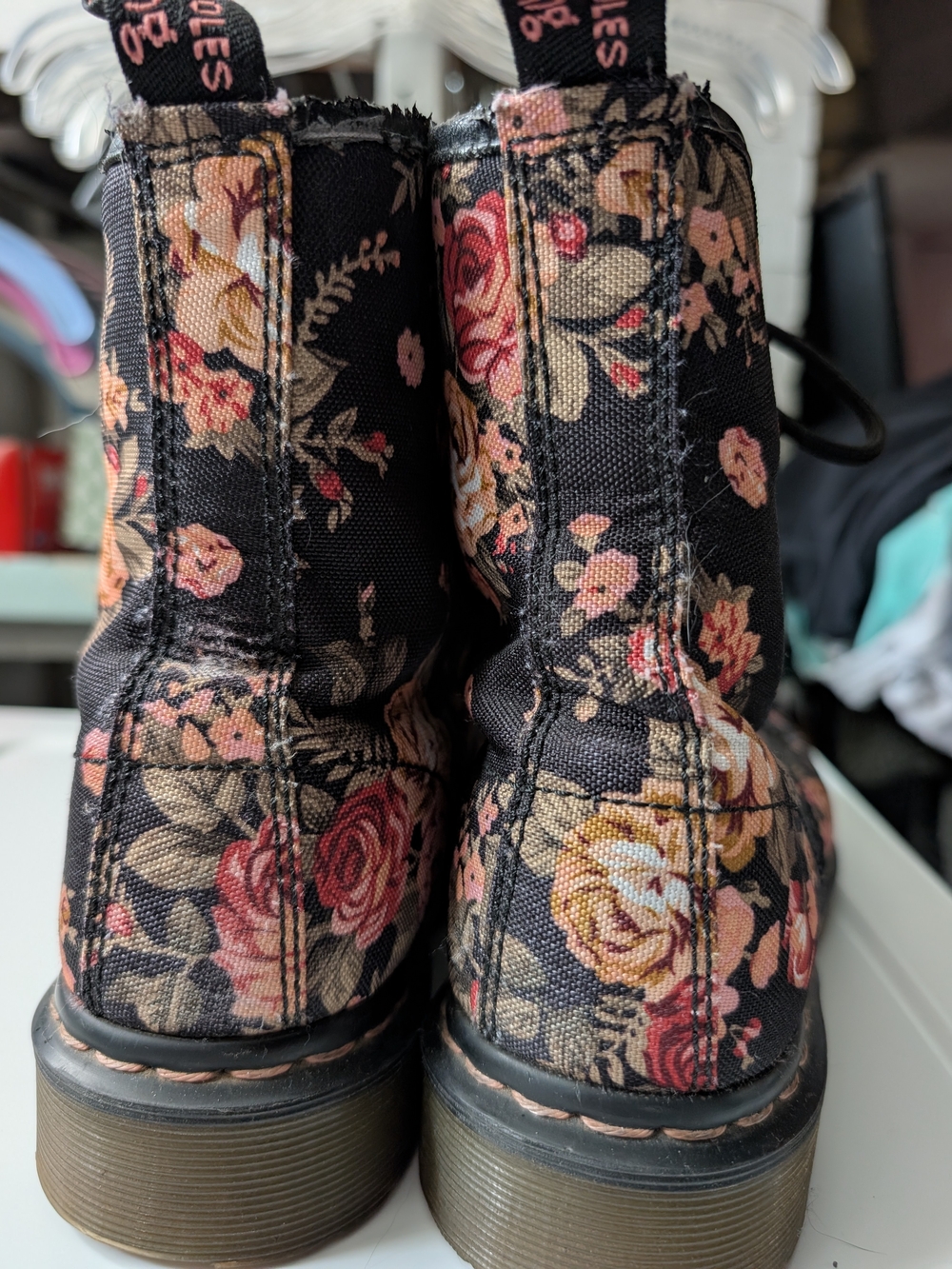 Dr Martens Victorian Floral Print Canvas Boots - Picture 4 of 5